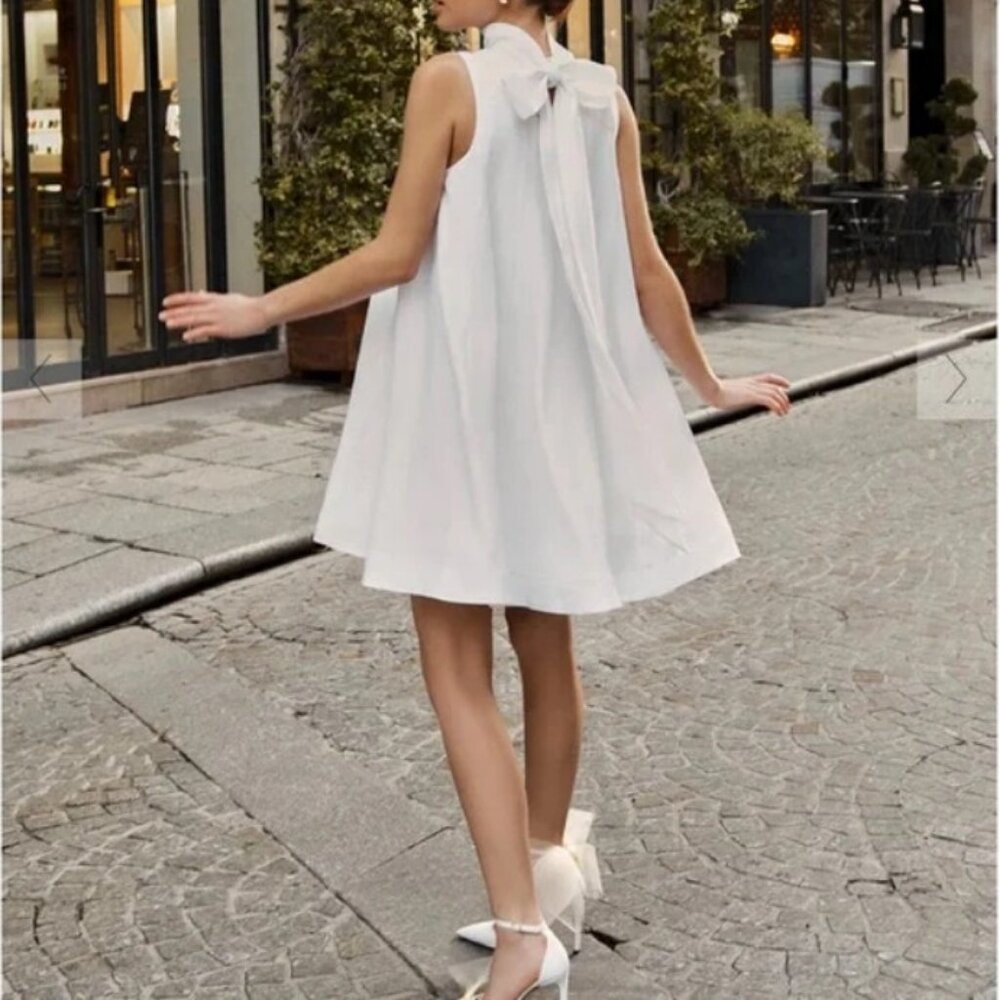 DISSH | Aisle Panel Mini Dress | Size 4 | Linen